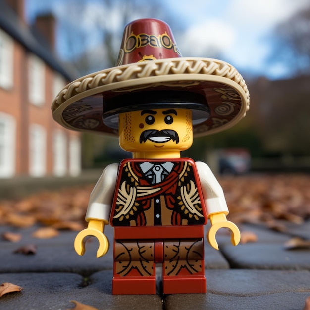 Lego Mexican Minifigure With Sombrero Rococoinspired Design