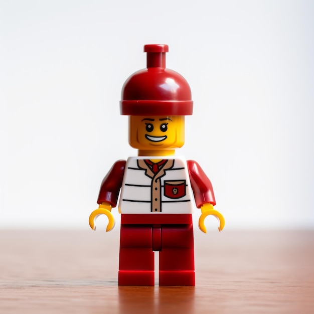 Lego Minifigure With Red Hat In Steinheil Quinon Style