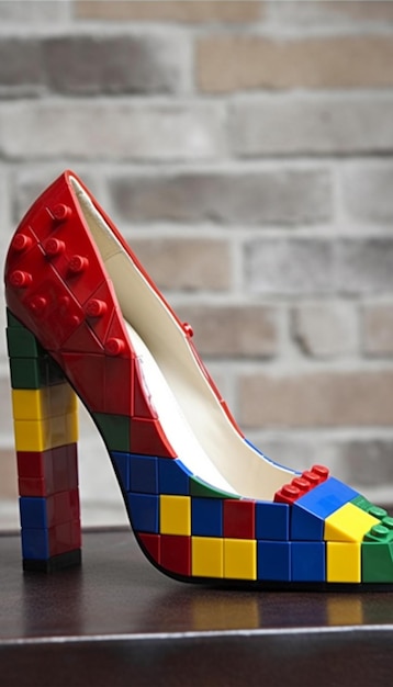 Lego shoe that is made by legos