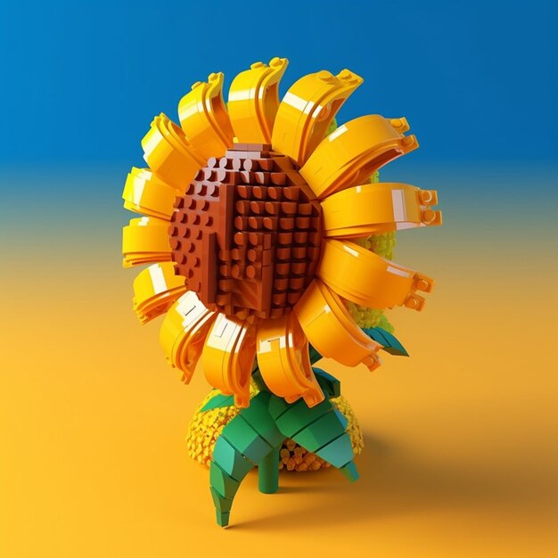 Un girasole lego fatto di lego