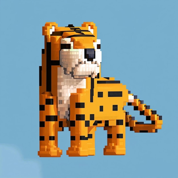 Photo a lego tiger with a tiger on its back