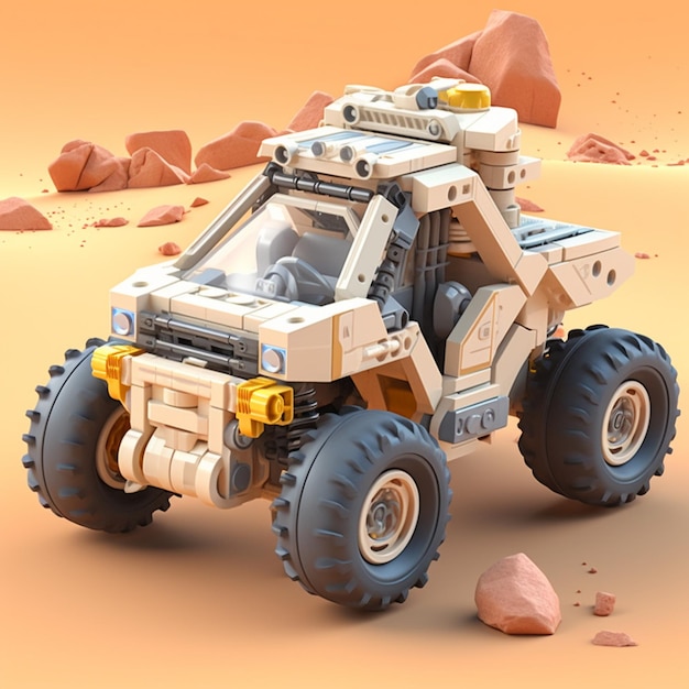 A lego vehicle with the word lego on it