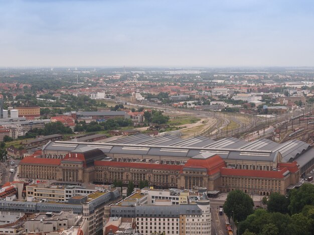 Photo leipzig aerial view