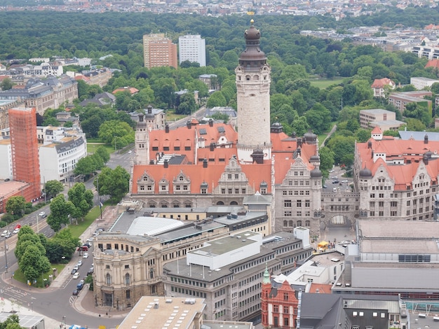 Photo leipzig aerial view