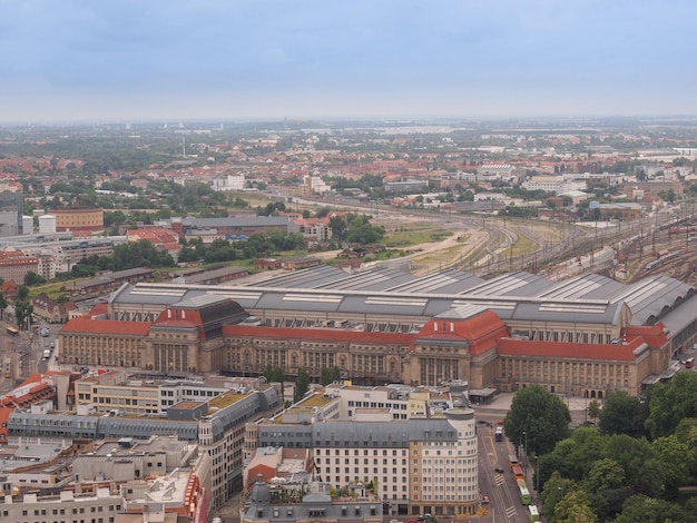 Photo leipzig aerial view