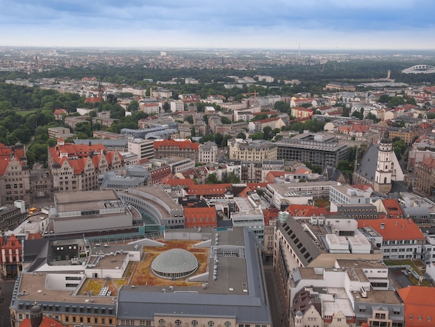 Photo leipzig aerial view