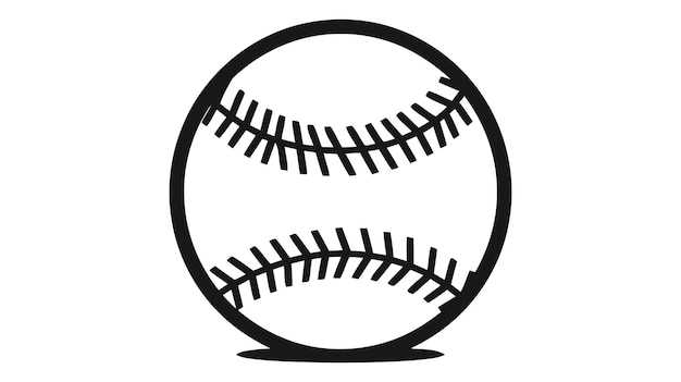 Photo leisure baseball logo black icon on white background