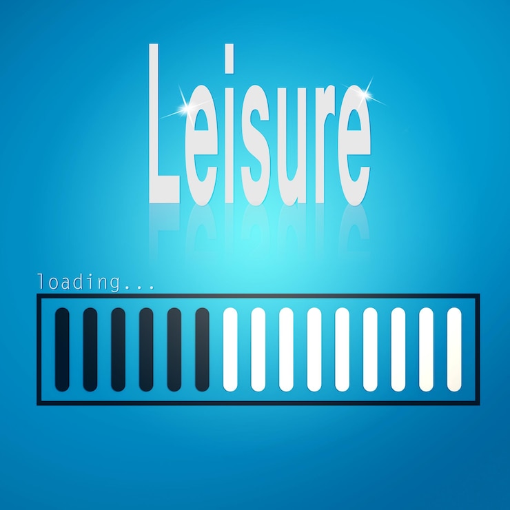 Photo leisure blue loading bar