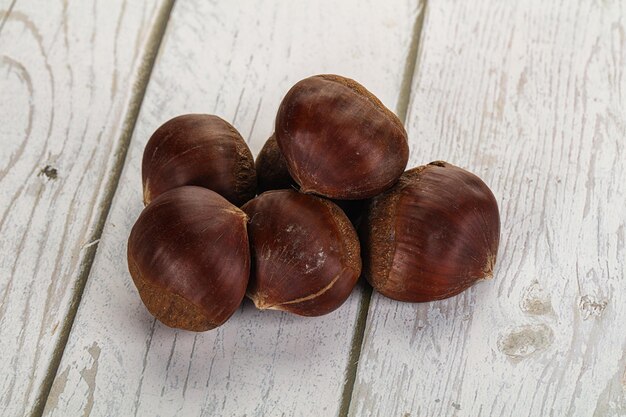 Foto lekker bruine natuurlijke kastanje