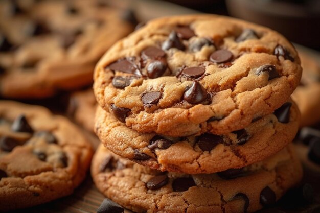 Lekker chocoladekoekjes, zoete genot op tafel.