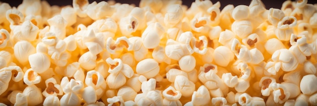 Lekker en knapperig popcorn achtergrond Generatieve AI