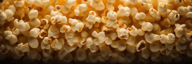 Foto lekker en knapperig popcorn achtergrond generatieve ai