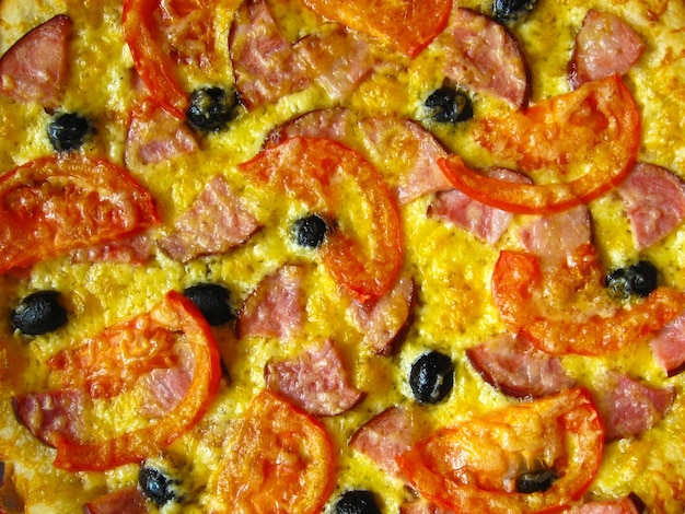 Lekker en smakelijke pizza.
