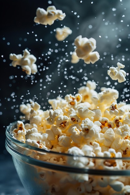 Lekker gezouten zelfgemaakte popcorn Gezonde popcorn thuis maken Generatieve AI