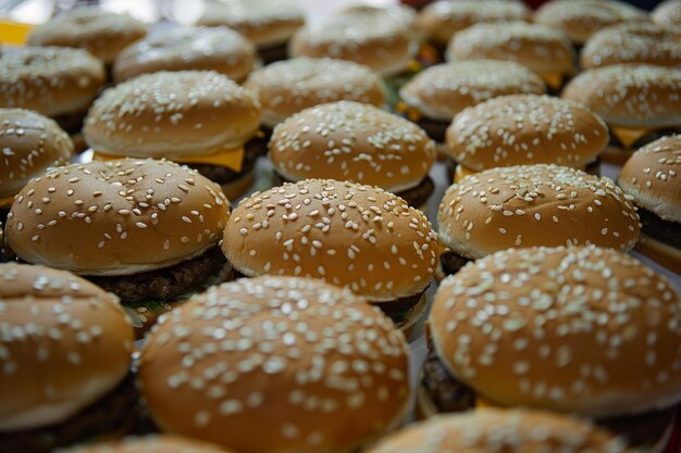 Lekker hamburger heerlijk fastfood hoogwaardig eten boterham tomaten kaas hamburger Amerikaanse lunch