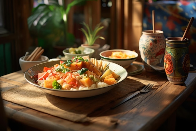 Lekker lekkernijen uit het Oosten Uitstekende Aziatische keuken geserveerd in de serene sfeer van een tropisch café