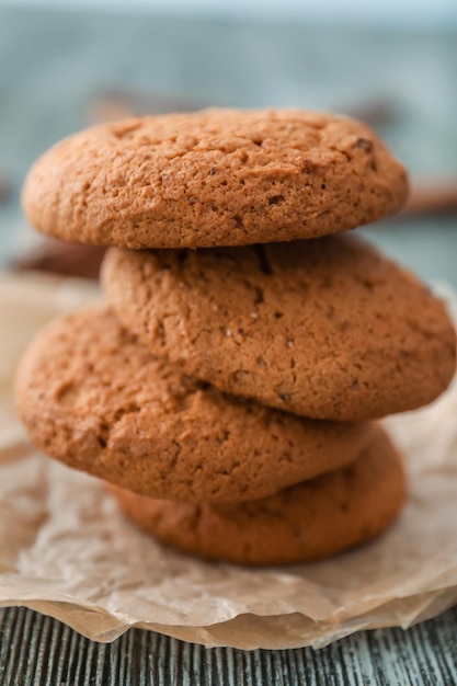 Lekkere havermoutkoekjes op tafel close-up