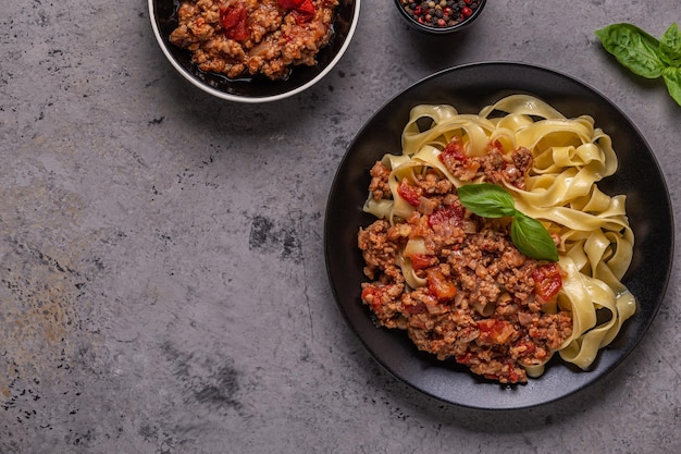 Lekkere klassieke Italiaanse pasta bolognese