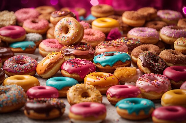 Lekkere kleurrijke donuts