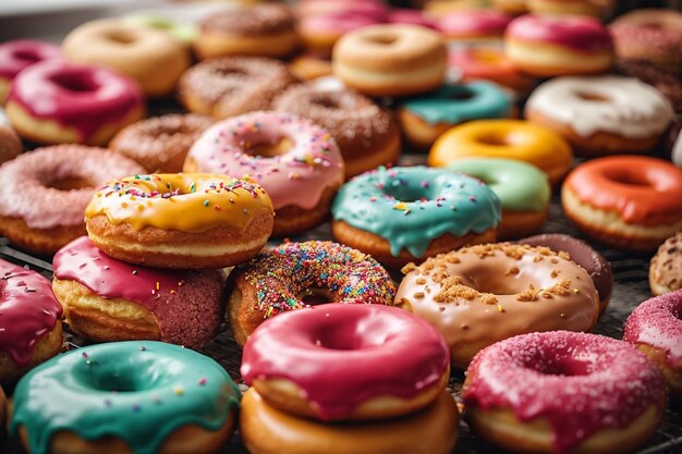 Lekkere kleurrijke donuts