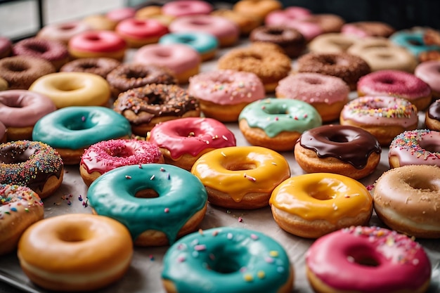 Lekkere kleurrijke donuts