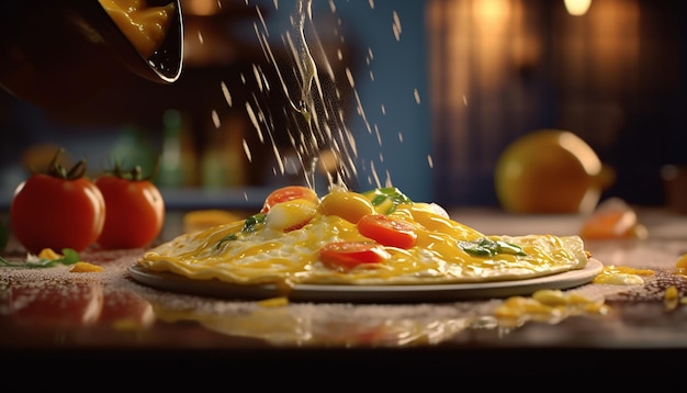 Lekkere omelet reclame fotoshoot Commerciële fotografie
