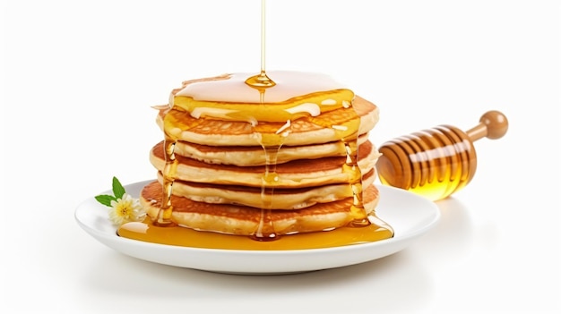 Lekkere pannenkoeken met honing en boter