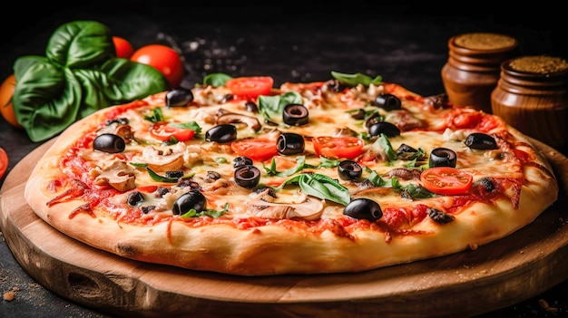 Lekkere pizza op tafel generatieve ai