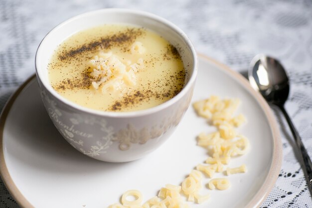 Lekkere soep met pasta