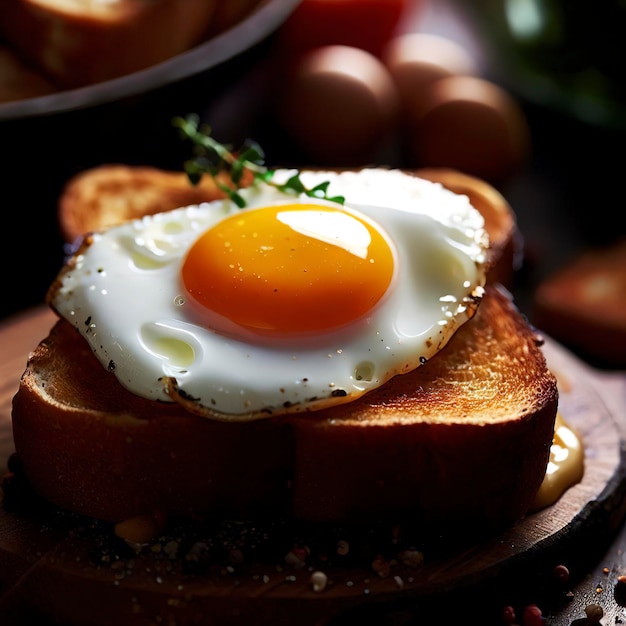 Lekkere toast met gebakken ei