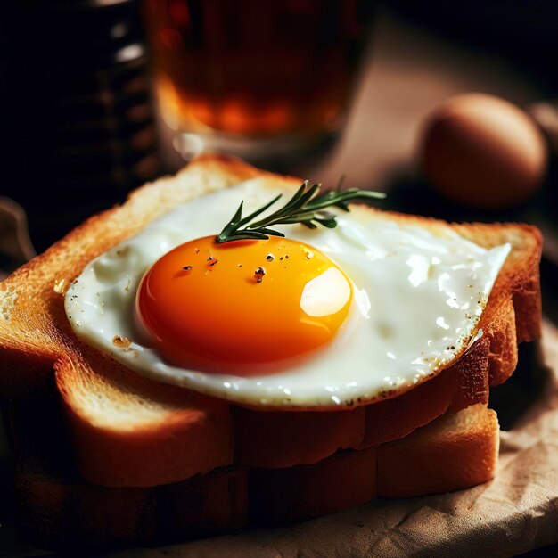 Lekkere toast met gebakken ei