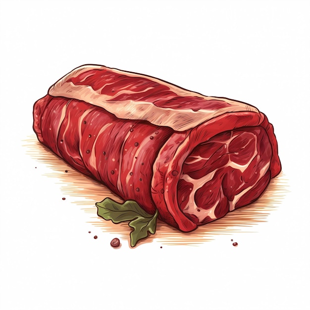 Lekkere vleesrol illustratie