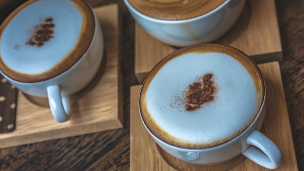 Lekkere warme cappuccino-koffie