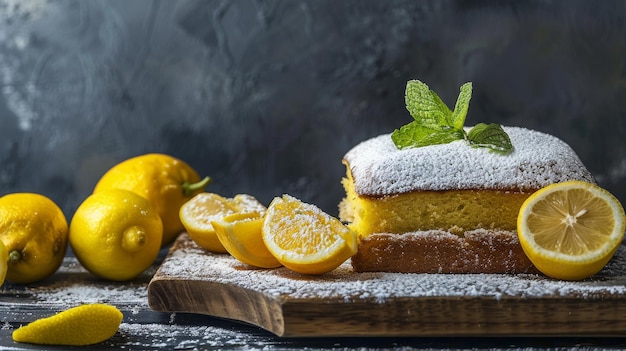 Lemon Cake With Powdered Sugar