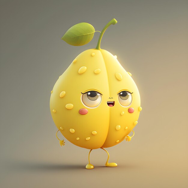 lemon cartoon character