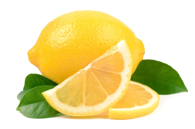 Lemon close up detail isolated