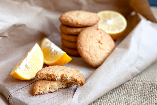 Lemon cookies made at home