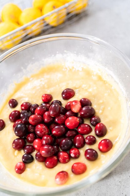 Lemon cranberry bundt cake