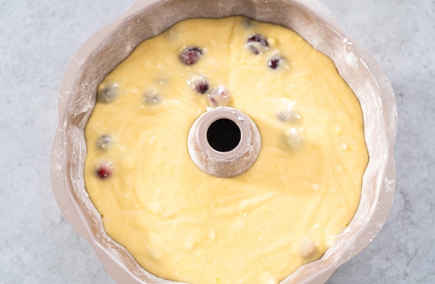 Lemon cranberry bundt cake