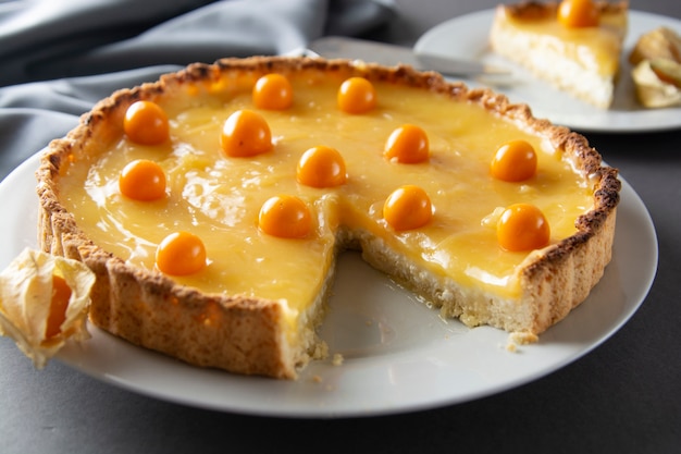 Lemon curd pie.