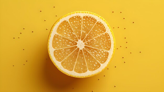 A lemon cut in half