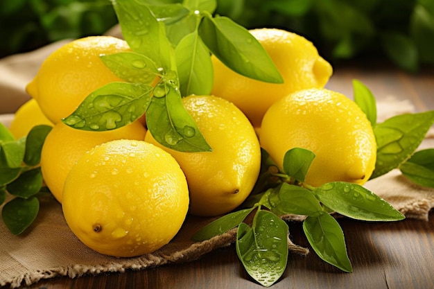 新鮮で熟したレモンの美味しいベストレモンのイメージ写真