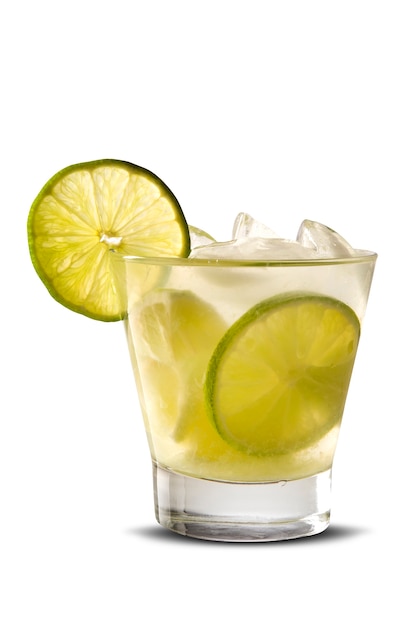 Photo lemon fruit caipirinha of brazil