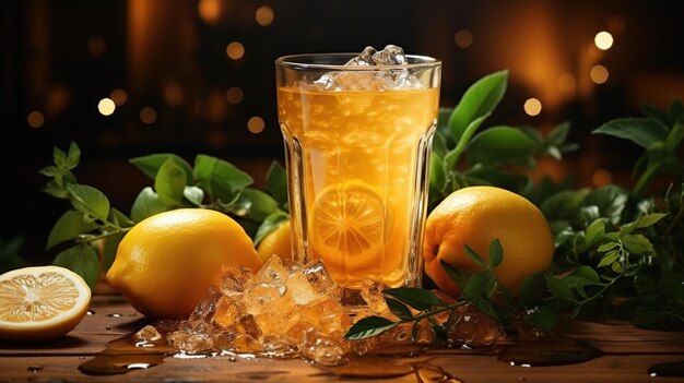 Photo lemon fruit jus for banner ads