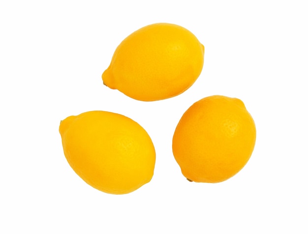 Lemon fruit solated on white background.