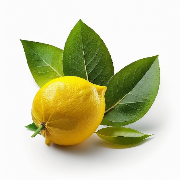 Lemon fruits on a white background Generative AI