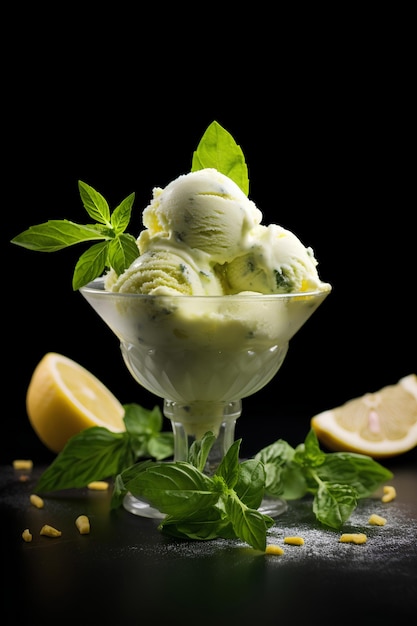 Lemon Gelato and Basil Harmony