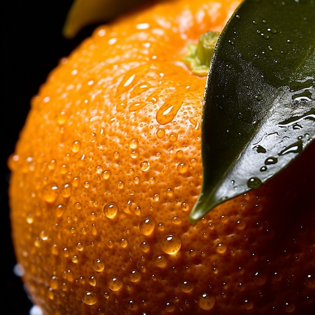 Lemon image with leaves