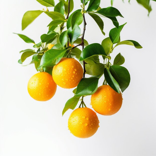 Lemon image with leaves