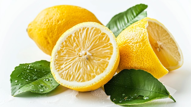 색 바탕에 분리된 레몬
